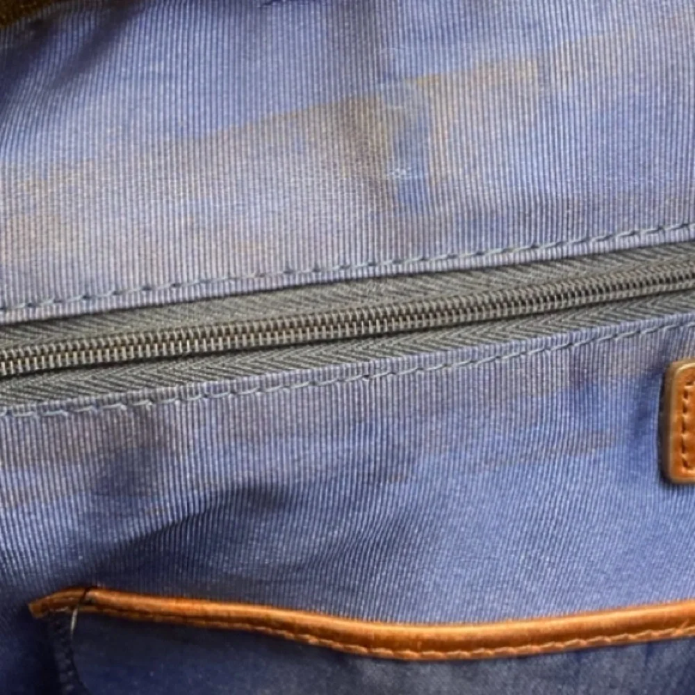 Maverick & co blue and brown briefcase laptop bag